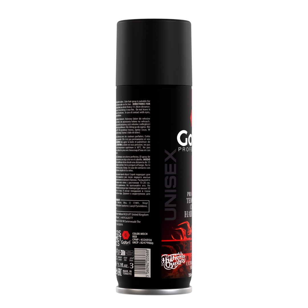 Gabri Professional - Pro Temporary Hair Colour Spray Red 150ml