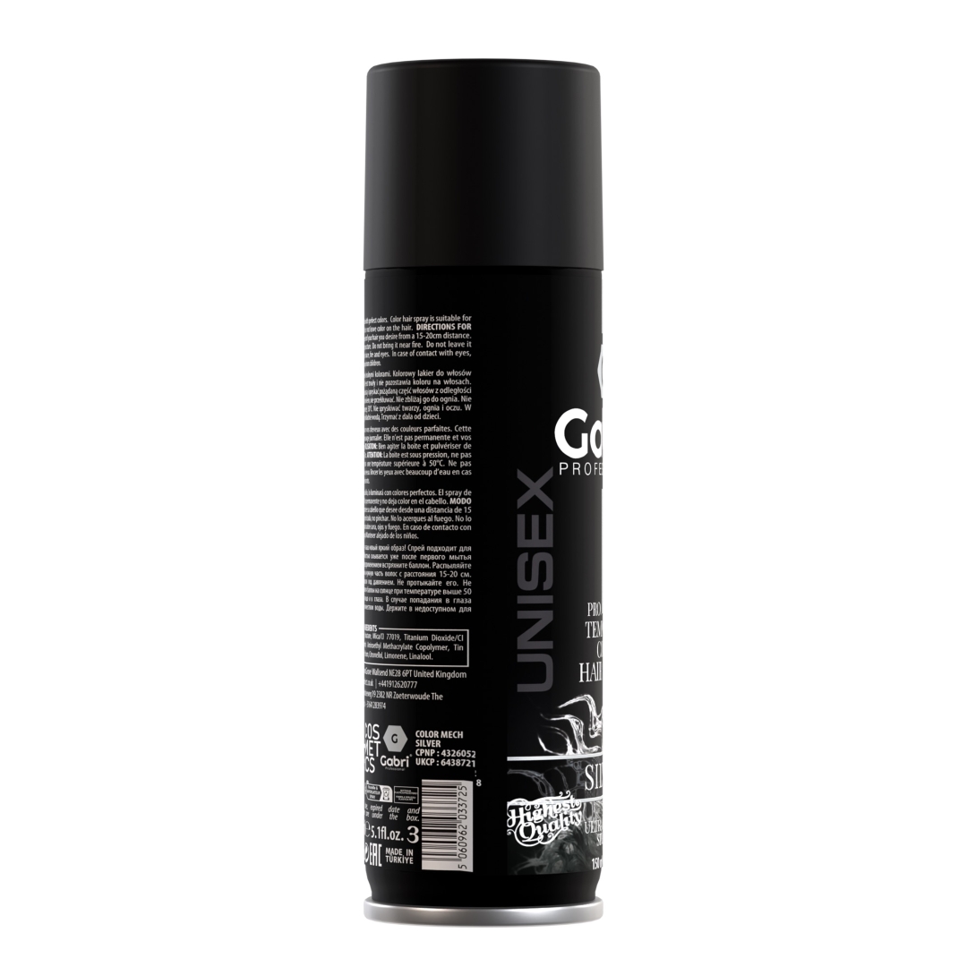 Gabri Professional - Pro Temporary Hair Colour Spray Silver 150ml