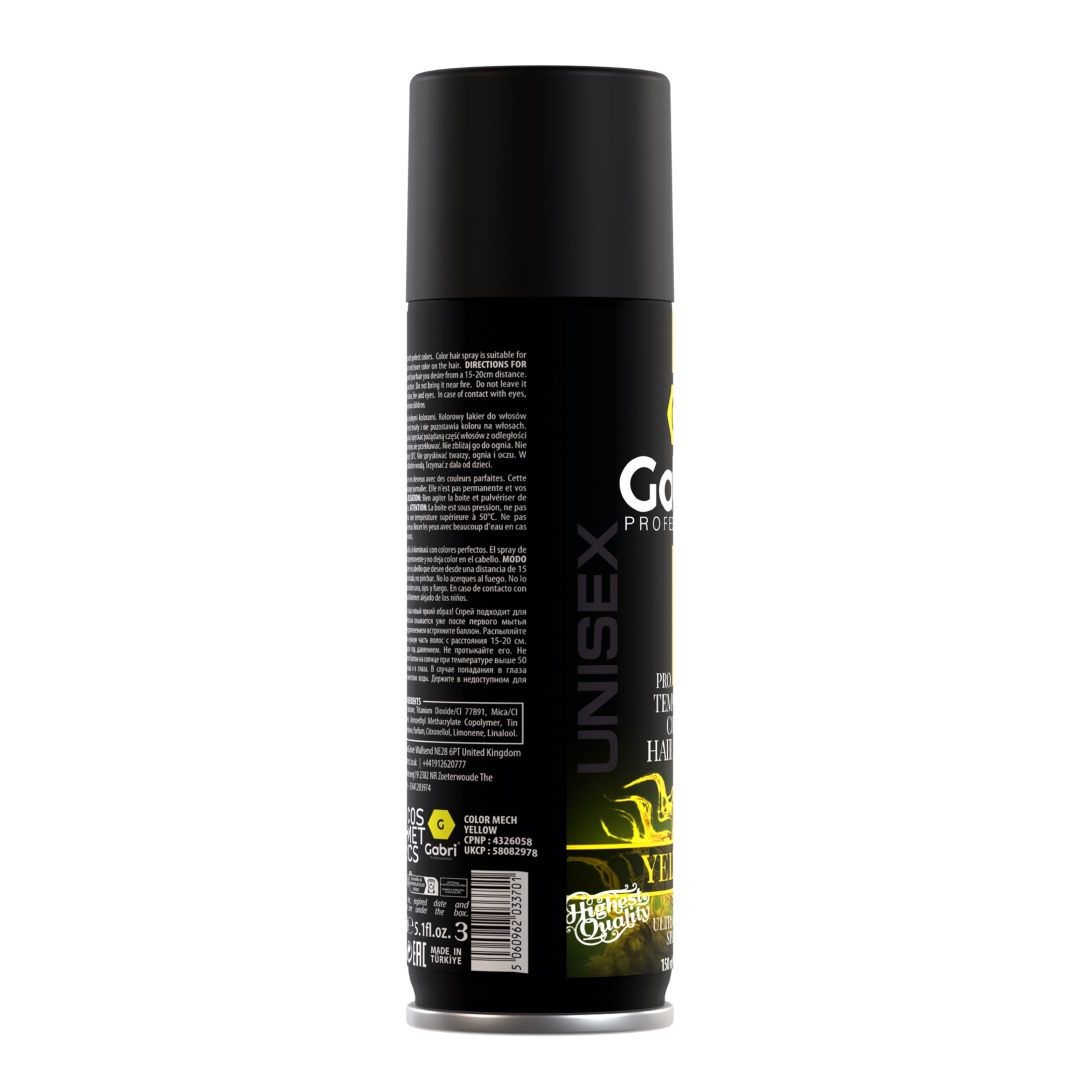 Gabri Professional - Pro Temporary Hair Colour Spray Yellow 150ml