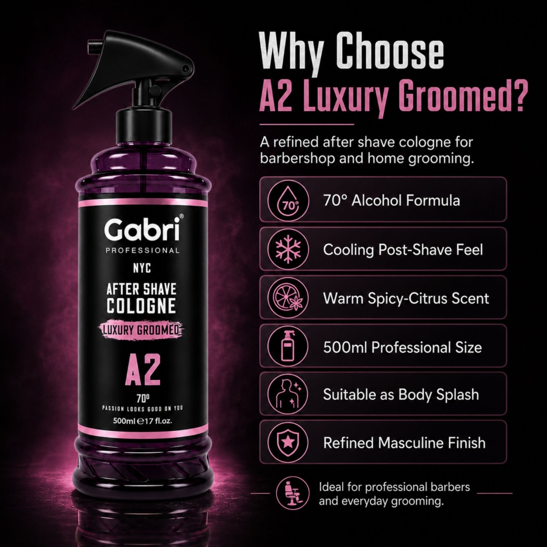 Gabri Professional - A2 After Shave Cologne Luxury Groomed 500ml