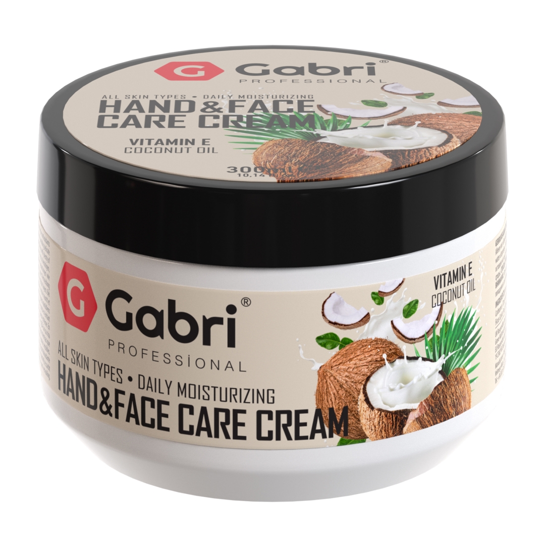 Gabri Professional - Hand & Face Care Cream Vitamin E Coconut Oil 300ml